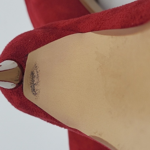 1507- San Francisco 49ers Cuce Shoes Women's Crusader High Heel Scarlet NWT - Picture 9 of 15